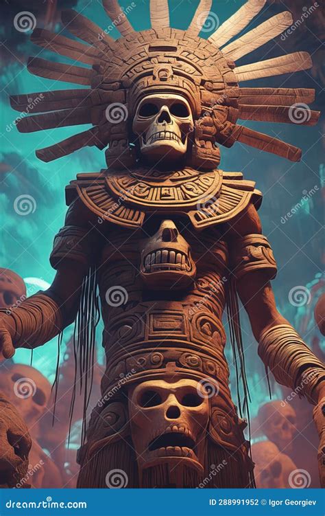 Aztec God of Death Tattoo Designs