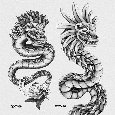 Aztec Snake Tattoo Designs