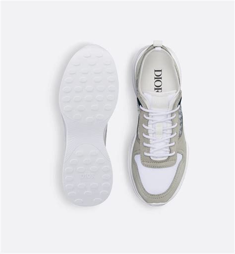 B25 Runner Sneaker Gray Suede And White Technical Mesh With Blue And White Dior Oblique Canvas B25 Runner Sneaker Gray Suede And White Technical Mesh With Blue And White Dior Oblique Canvas