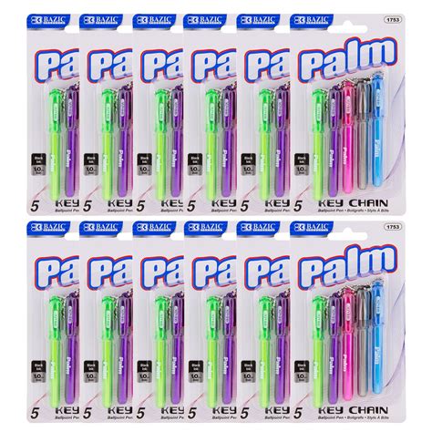 Bazic Palm Mini Ballpoint Pen W Key Ring Black Ink 1 0Mm 5 Pack 12 Packs Walmart Com Bazic Palm Mini Ballpoint Pen W Key Ring Black Ink 1 0Mm 5 Pack 12 Packs Walmart Com