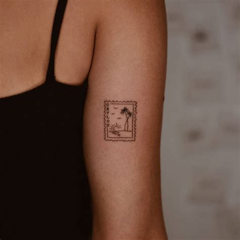 Beach Stamp Beach Myrtlebeach Tattoo