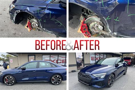 Before After 2023 Audi S3 Auto Body Repair
