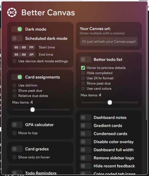 Better Canvas Features Dark Mode Themes Amp Tools Better Canvas Extension