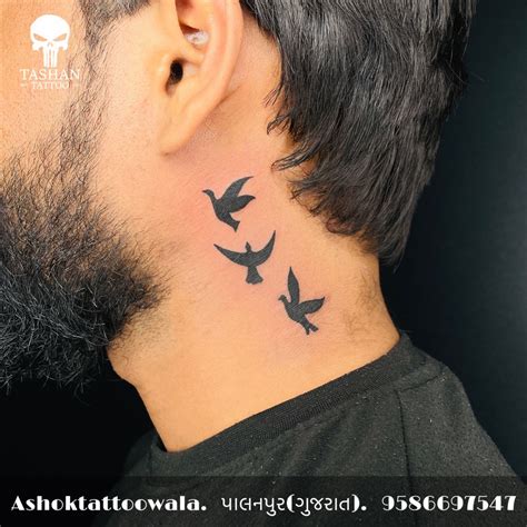Bird Neck Tattoo Designs