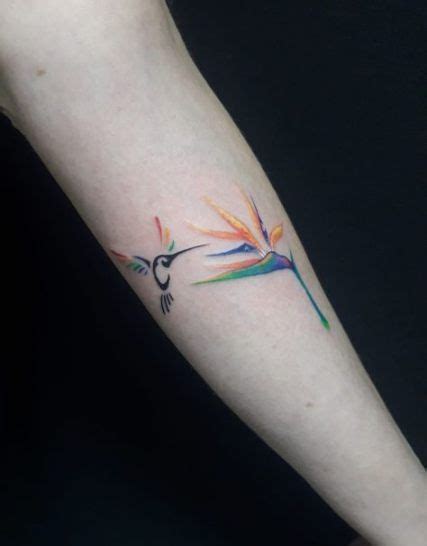 Bird Of Paradise Flower Tattoo On The Right Wrist Bird Of Paradise Flower Tattoo On The Right Wrist