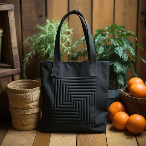 Black Tote Bag Design With Simple Inspiration Premium Ai Generated Image Black Tote Bag Design With Simple Inspiration Premium Ai Generated Image