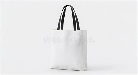 Blank White Tote Bag With Black Handles Isolated On A Clean Background Stock Illustration Blank White Tote Bag With Black Handles Isolated On A Clean Background Stock Illustration