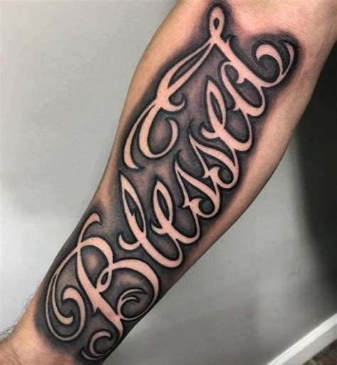 Blessed Tattoo On Forearm