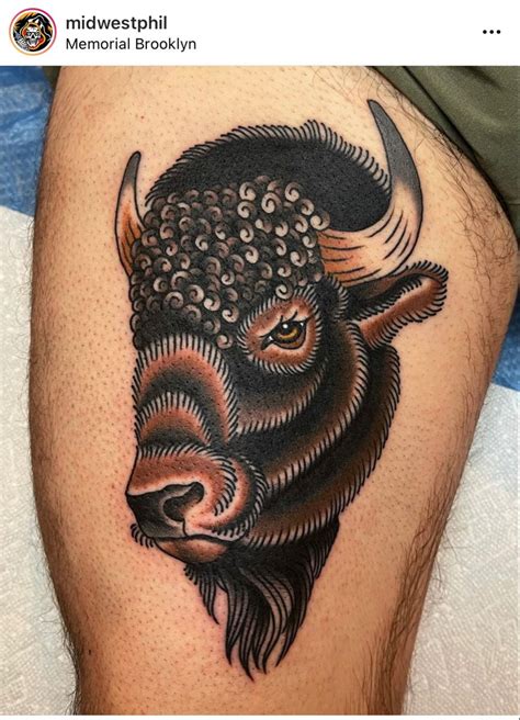 Buffalo Tattoo In 2025 Buffalo Tattoo Turkey Tattoos Cowboy Tattoos