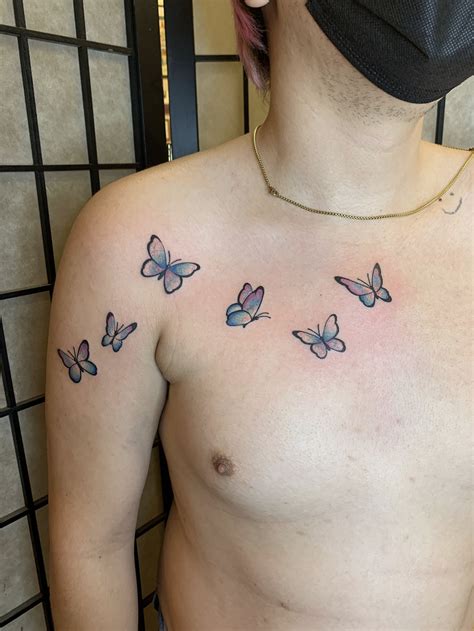 Butterfly Chest Tattoos Designs