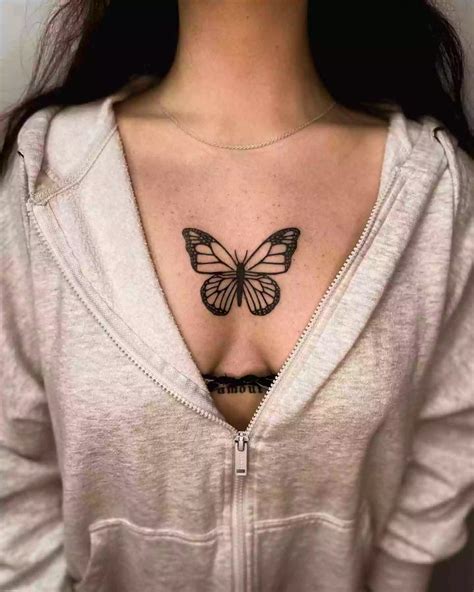Butterfly Tattoo On The Chest Butterfly Tattoo On The Chest