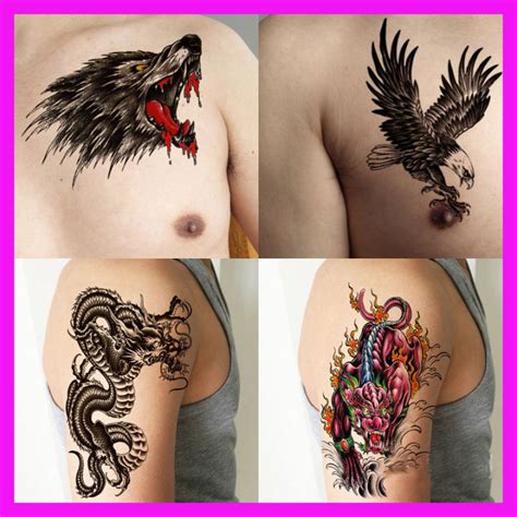 Buy 5 Get 1 Free Temporary Tattoo Stickers Waterproof Sweat Proof Lasting Men S And Women S Arms Eagle Child Wolf Head Dragon Head Series 12 19Cm Lazada Ph