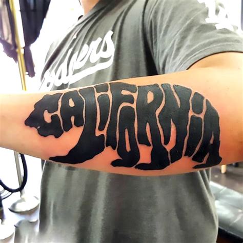 California Bear Text Tattoo Idea California Bear Text Tattoo Idea