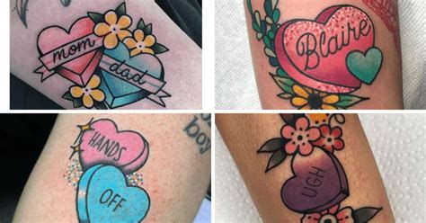 Candy Heart Tattoos Sweet Ink Styles 18 Ideas Inkbox Candy Heart Tattoos Sweet Ink Styles 18 Ideas Inkbox