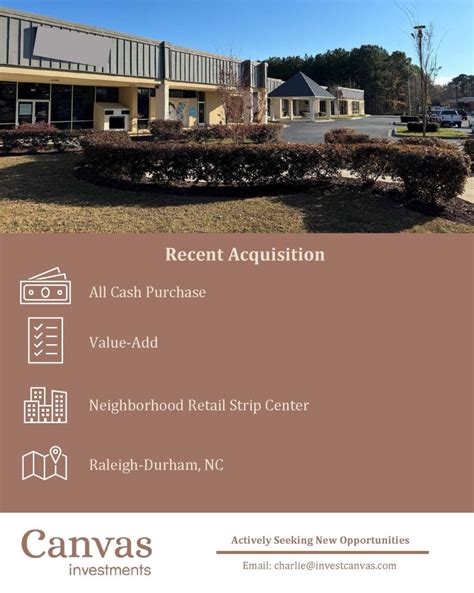 Canvas Investments Is Pleased To Announce The Acquisition Of A Neighborhood Retail Center In