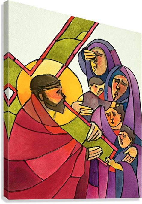 Canvas Print Traditional Stations Of The Cross 08 Jesus Meets The Trinity Stores