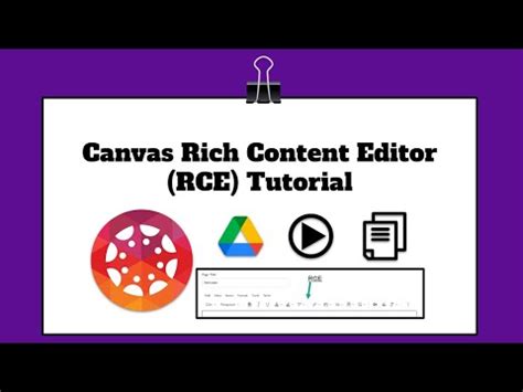 Canvas Rich Content Editor Youtube