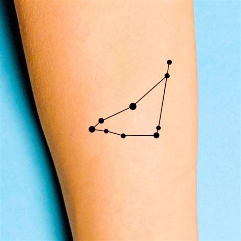 Capricorn Constellation Temporary Tattoo Sticker Set Of 2 Etsy
