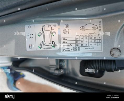 Car Tire Pressure Information Hi Res Stock Photography And Images Alamy Car Tire Pressure Information Hi Res Stock Photography And Images Alamy