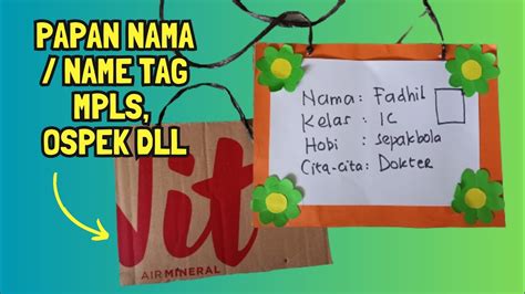 Cara Mudah Membuat Nametag Papan Nama Papannama Nametag Tiktok