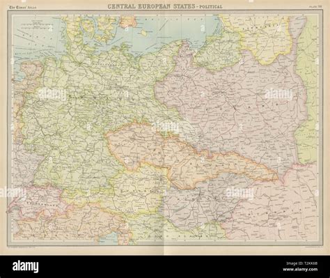 Central Europe Germany Poland Czechoslovakia Carpathian Ruthenia Times 1922 Map Ebay