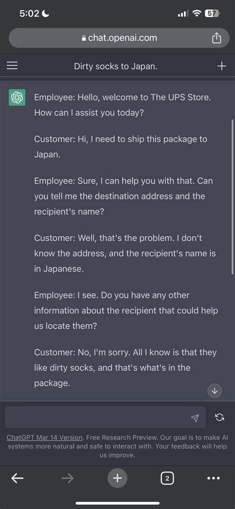 Chat Gpt Writes A Story About A Weird Ups Store Employee R Upsstore