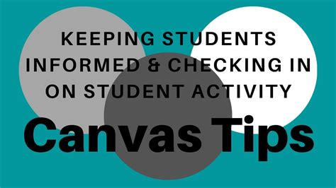 Checking Student Activity Amp Using Announcements Canvas Tips Youtube