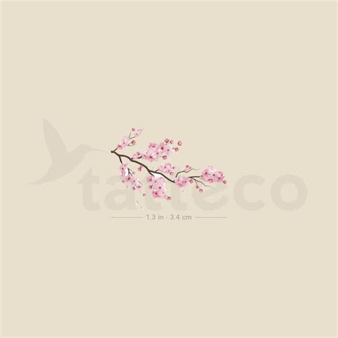 Cherry Blossom Branch Temporary Tattoo Set Of 3 Tatteco Cherry Blossom Branch Temporary Tattoo Set Of 3 Tatteco