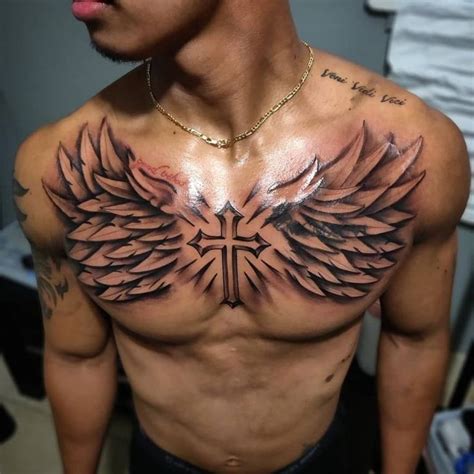Chest Wing Tattoos For Men