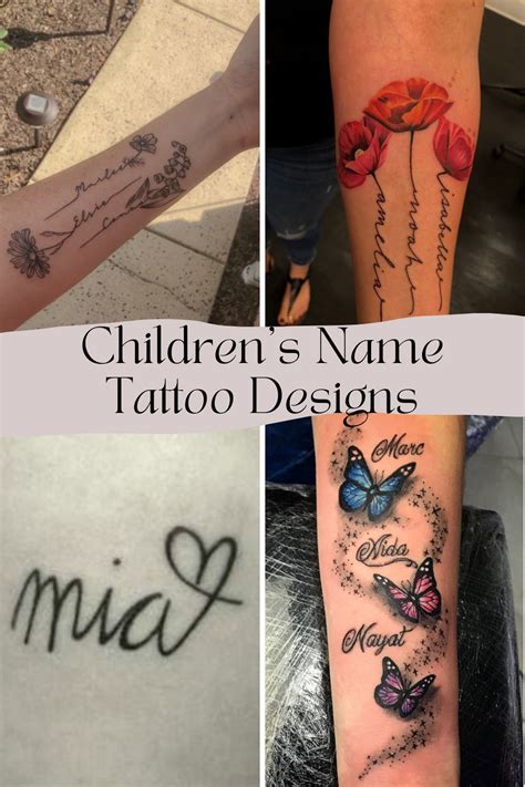 Childs Name Tattoo Designs Watercolor Tattoo Design