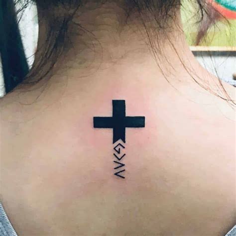 Small Christian Back Tattoos
