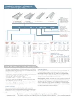 Clarkdietrich Product Information Example 362S162 43 Preview Clarkdietrich Product