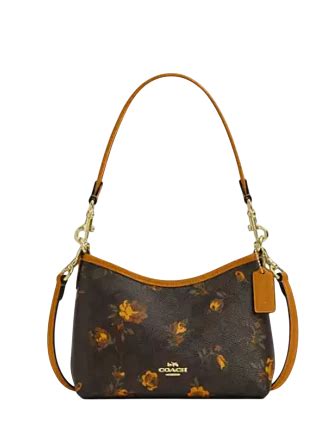 Coach Laurel Small Shoulder Bag In Signature Canvas With Floral Print Brixton Baker Coach Laurel Small Shoulder Bag In Signature Canvas With Floral Print Brixton Baker