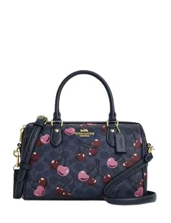 Coach Rowan Satchel Bag In Signature Canvas With Cherry Print Brixton Baker Coach Rowan Satchel Bag In Signature Canvas With Cherry Print Brixton Baker