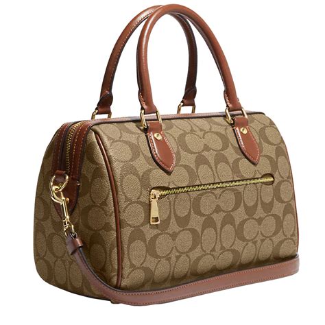 Coach Rowan Satchel Bag In Signature Canvas Coach Rowan Satchel Bag In Signature Canvas