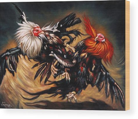 Cock Fight Print By Mike Reed Control Tattoo