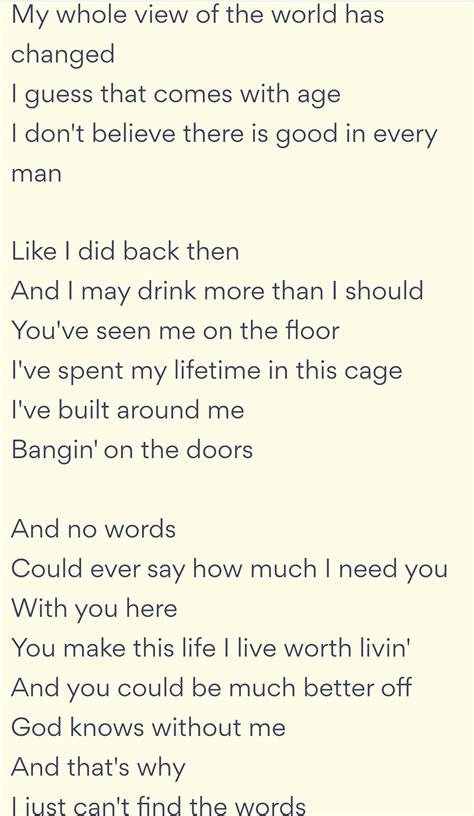 Cody Jinks No Words Lyrics