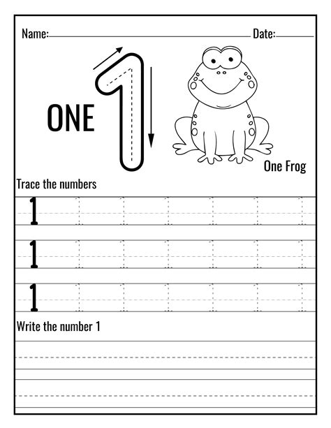 Color Your Way To Number Mastery Engaging 1 10 Number Tracing Prek Worksheet Coloring Book