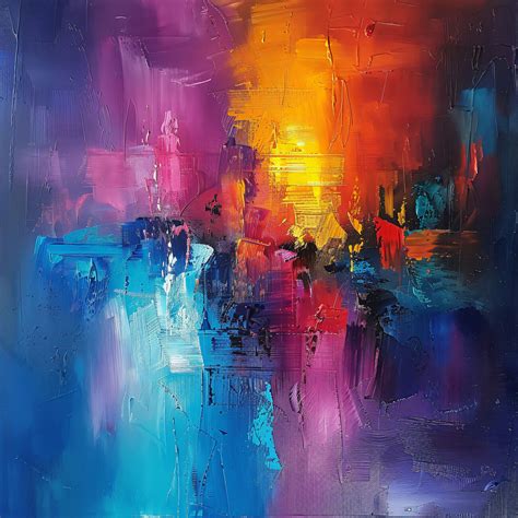 Vibrant Abstract Painting on Canvas