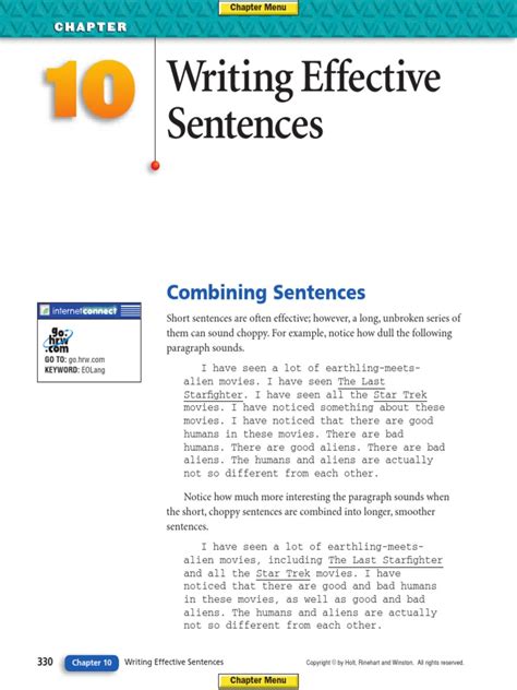 Combining Sentences Full Series Pdf Clause Adjective