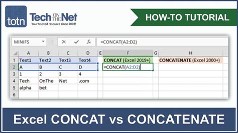 Concat Text In Excel Formule De Concat Ner Sur Excel Rrrm