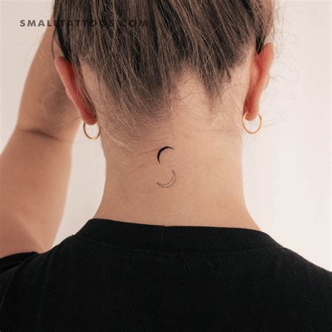 Crescent Moon Neck Tattoos Crescent Moon Outline Temporary Tattoo Crescent Moon Neck Tattoos Crescent Moon Outline Temporary Tattoo