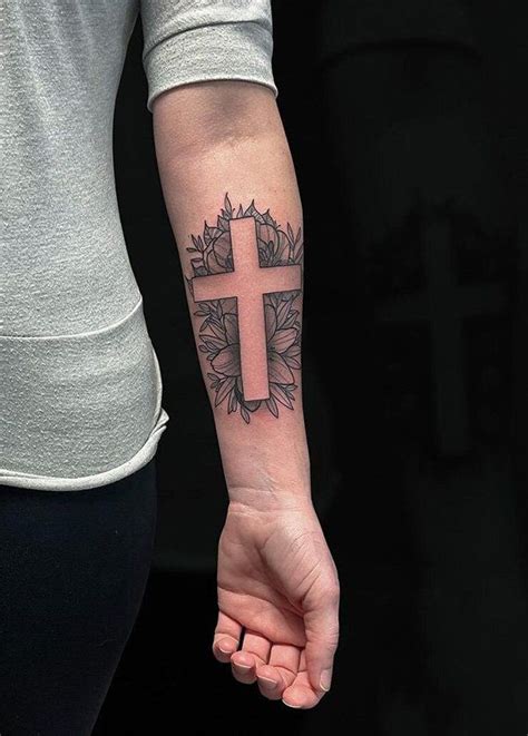 Cross Inner Forearm Tattoo Designs
