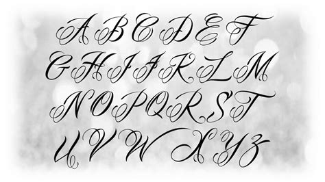 Cursive Letters For A Tattoo Printable