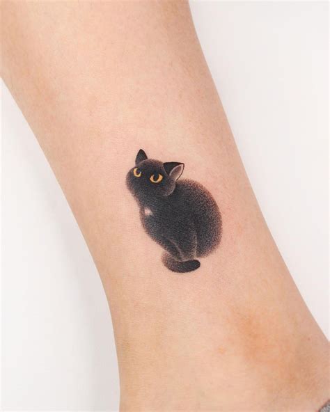 7 Cute Black Cat Tattoos