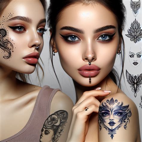 Cute Face Tattoos Designs