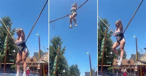Cynthia Jade Defies Gravity During Bouncy Trampoline Session