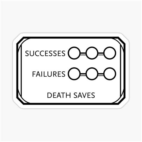 D D Death Saves Table Sticker For Sale By Arnecke Redbubble D D Death Saves Table Sticker For Sale By Arnecke Redbubble