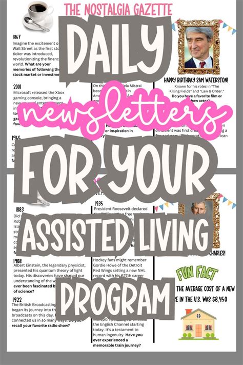 Daily Newsletters Assisted Living Senior Living Activity Director Resources Activity Cale