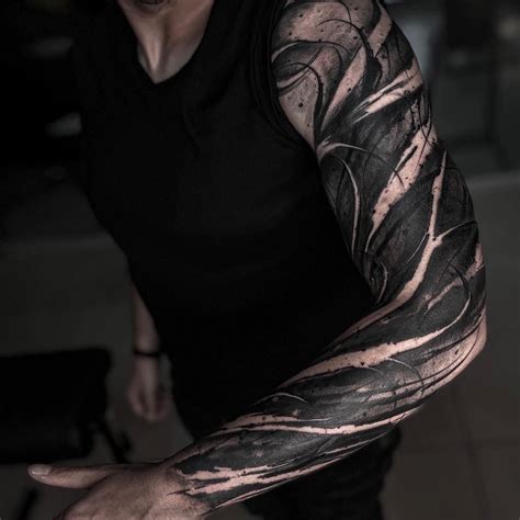 Dark Lettering Sleeve Tattoo Design Commissions Are Open Black Ink Tattoos Tattoo Sleeve